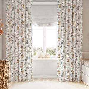 Safari Curtains drapes elephant zebra curtains nursery curtains baby gift new born Bedding