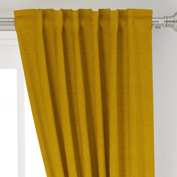 Mustard Curtains Drapes Dark Mustard Curtains Nursery Curtains Etsy