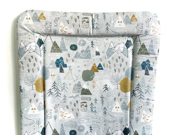 Mountain Changing mat grey home decor forest changing pad geometric