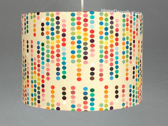 Polka dots Art Deco Lamp shade retro lamp home decor swan lampshade table lamp