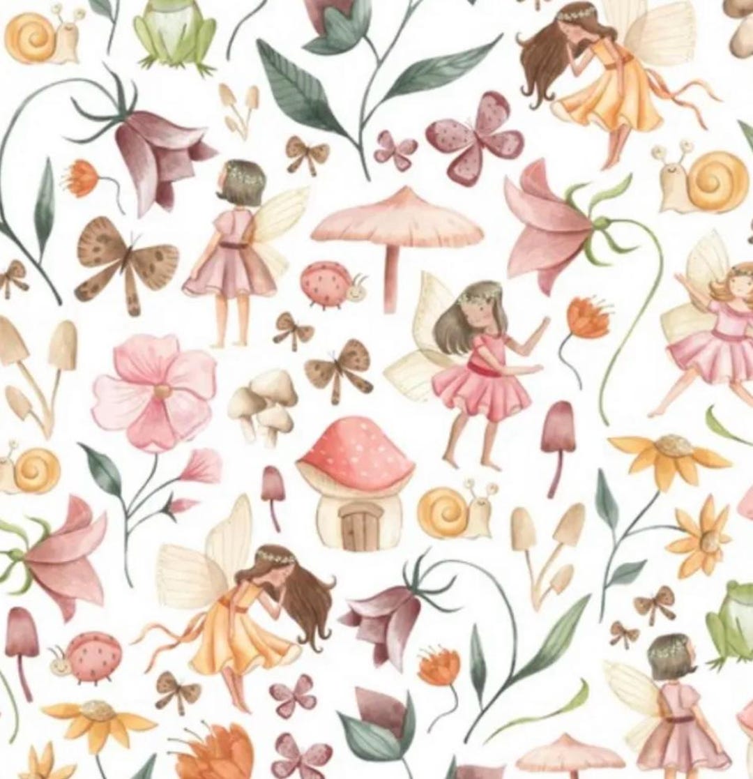 Fairy Fabric Woodland Fabric Fairy Garden Fabric Enchanted Fabric ...