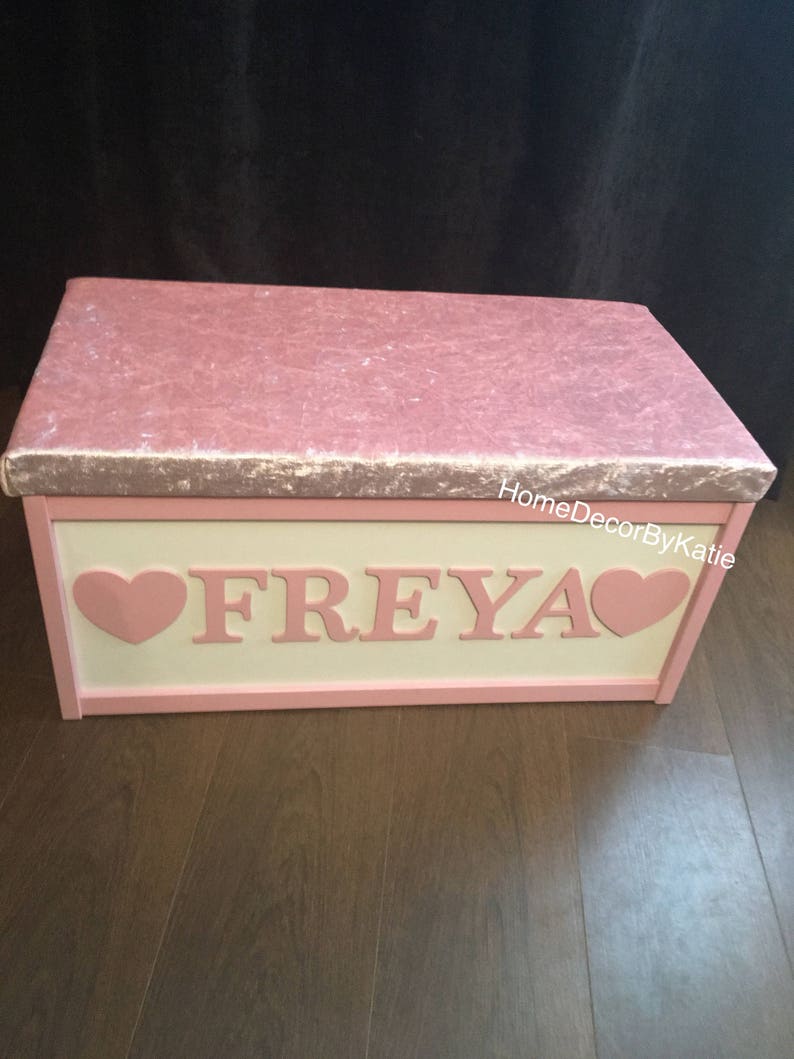crushed velvet toy box