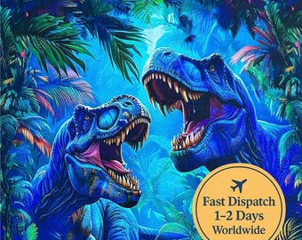 Dinosaur Fabric Bright and Colourful Dinosaur Print for Sewing, Quilting, Crafts & Kids Projects