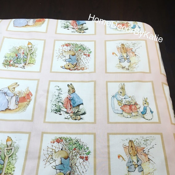 Peter Rabbit Fitted Crib Sheet Pink Baby Cot Sheet Changing Etsy