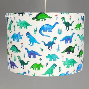 Dinosaur lamp children's blue lamp nursery decor lampshade table lamp