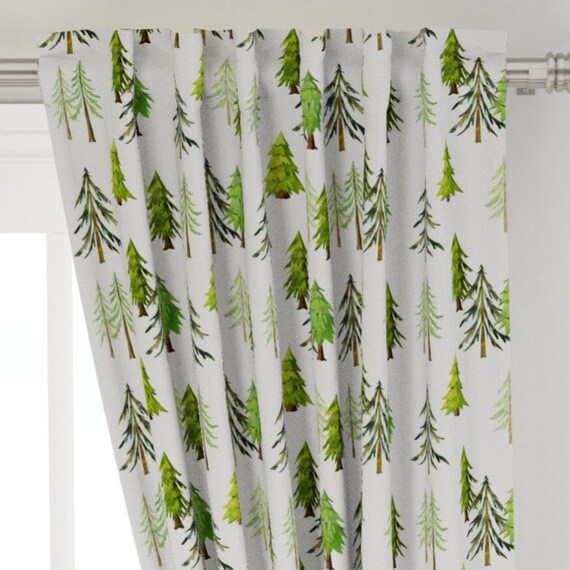 Woodland Curtains drapes mountain curtains nursery curtains baby gift