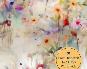 Abstract floral Fabric watercolour floral Fabric Home Decor Fabric