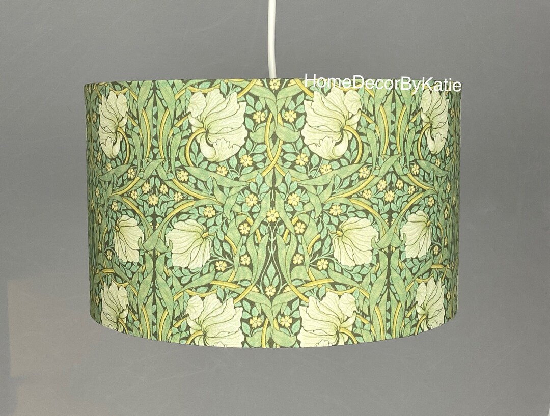 William Morris Pimpernel Lampshade Green Lamp Olive Decor William