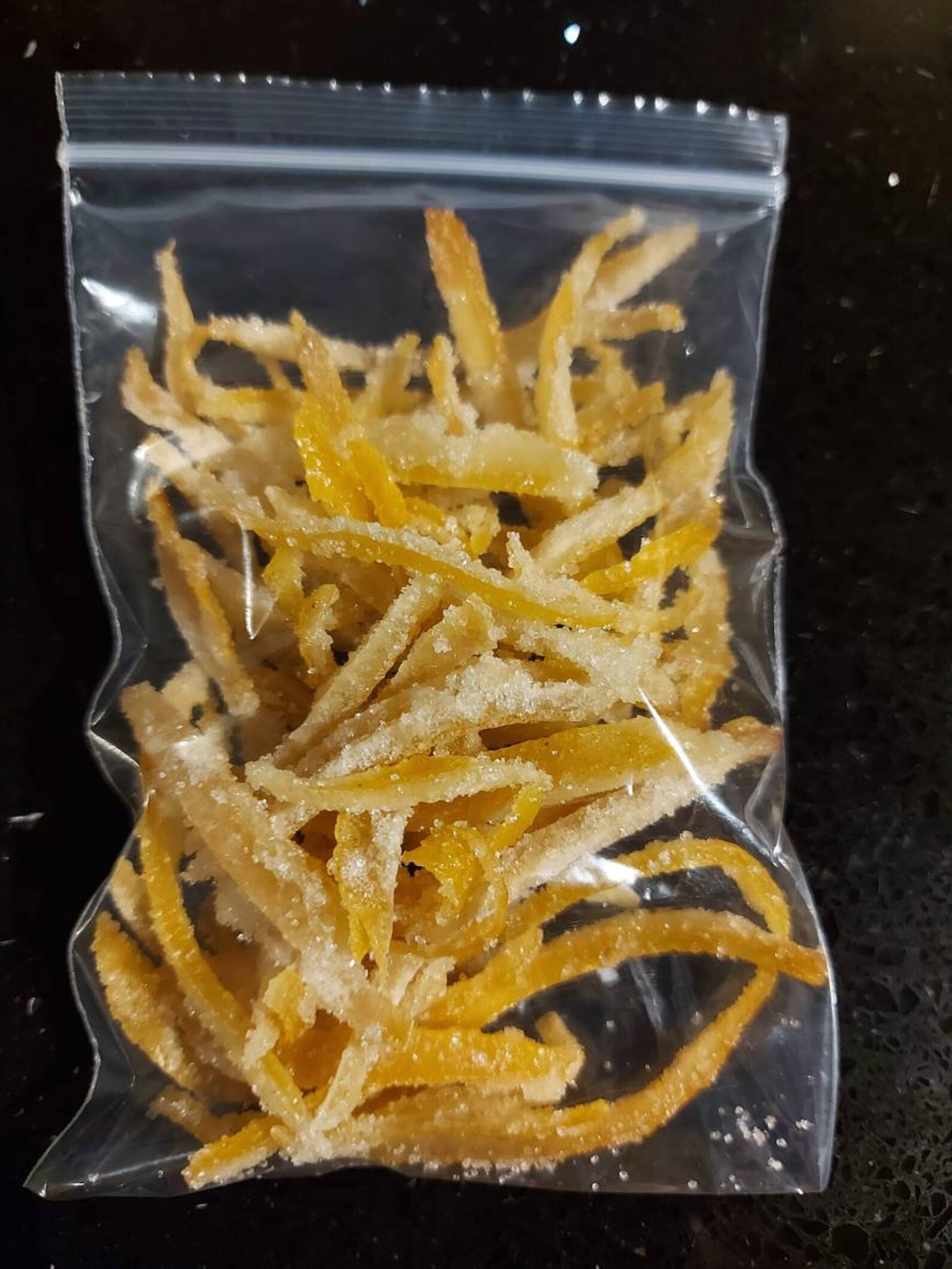 Homemade Candied Lemon Peel Strips 50g VEGAN Etsy
