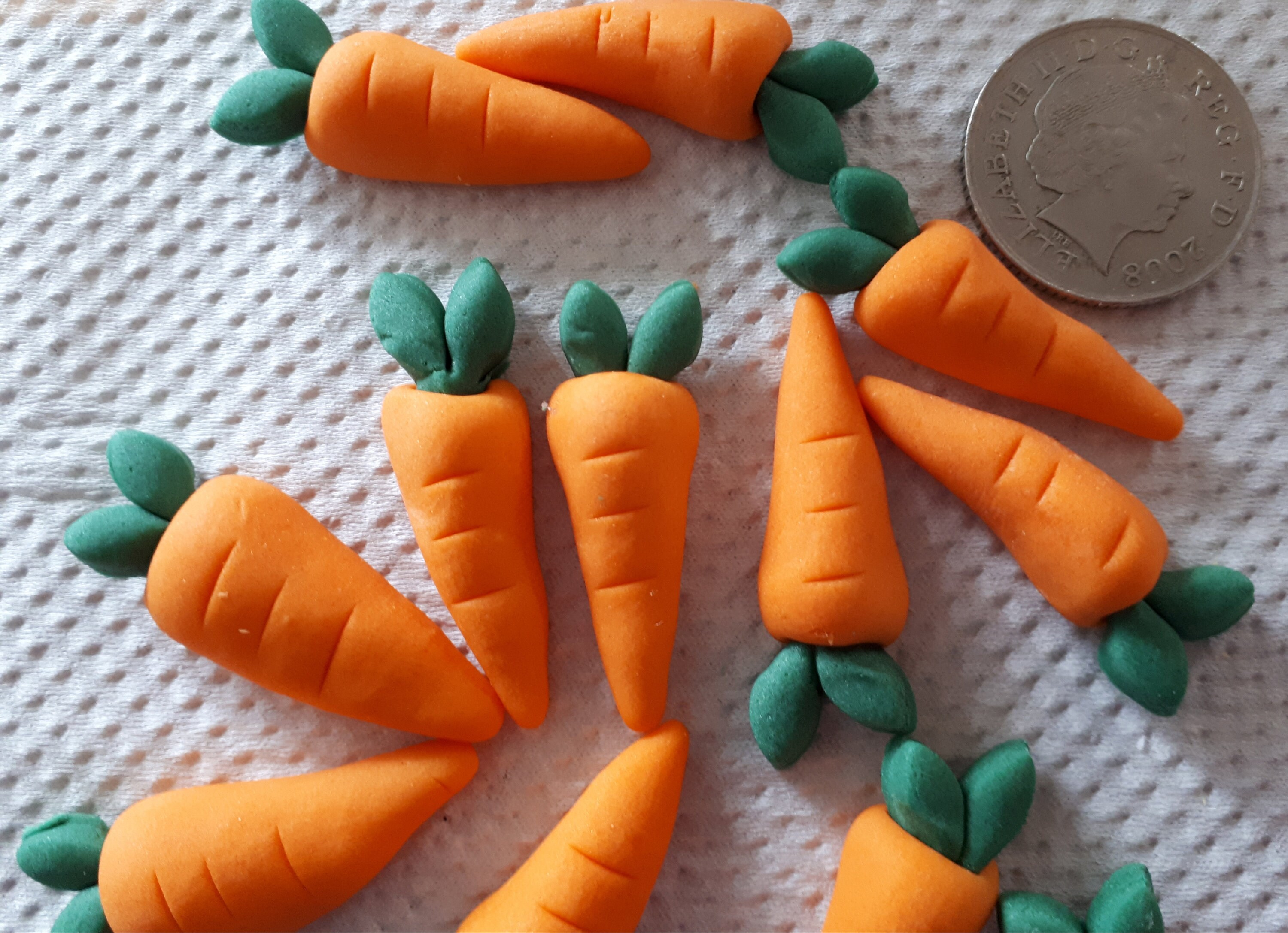 15 Edible Fondant Carrots for Cup Cakes/birthday Cake Etsy UK