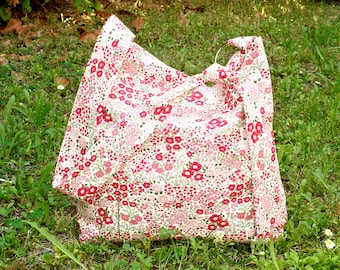 Bolso de mano / Bolso de tela / Bandolera / Tejido floral / Estilo liberty / Bolso de verano / Bolso de hombro / Bolso de playa / Bolso de compras.