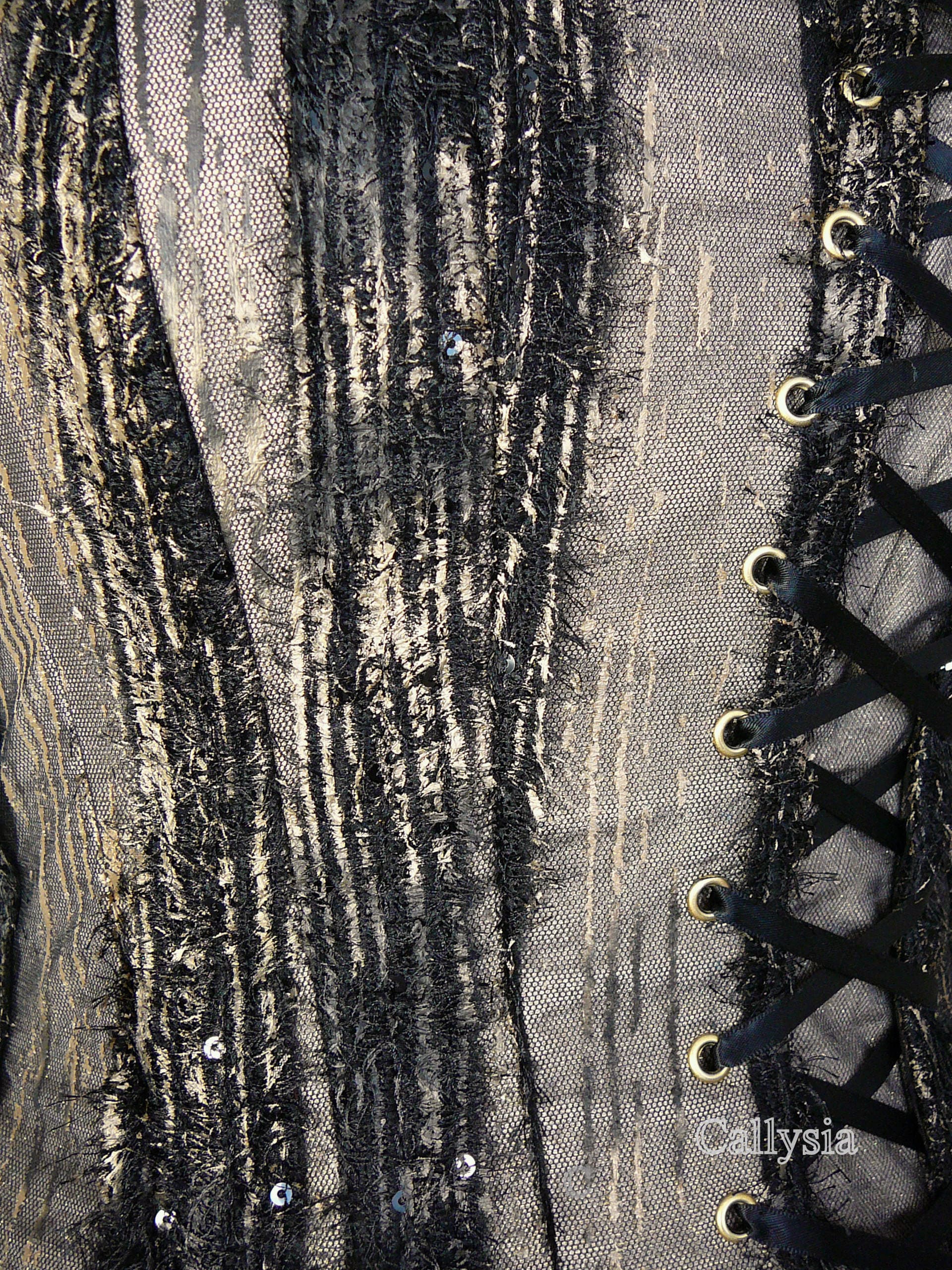 Bustier asymétrique en batik bleu - Bustiers