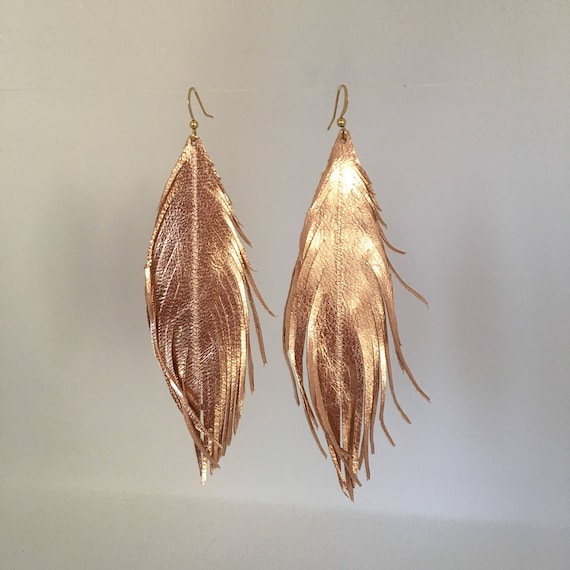 Etsy on sale feather earrings