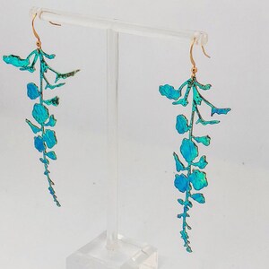 Hologram leather leaf earrings multi colored leather feather earrings lightweight dangle earrings leather feather earrings