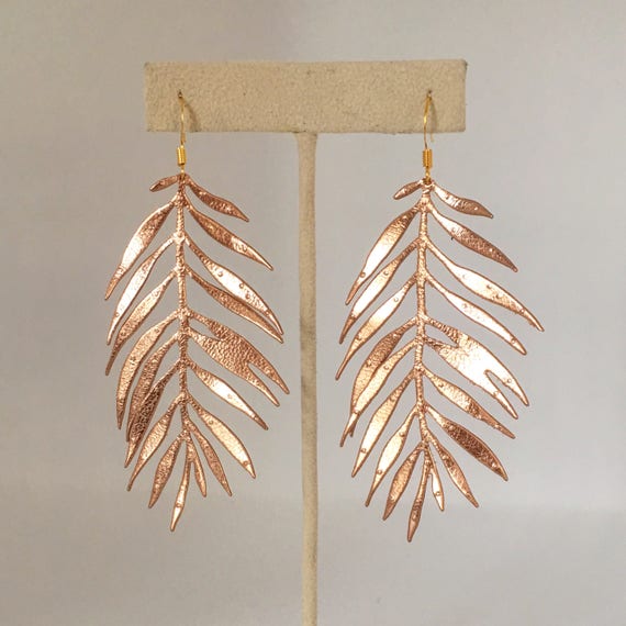 ITALIAN Leather Earrings Leather Leaf Lightweight Earrings  display picture 3