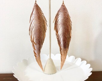 Leather feather earrings  leather earrings statement earrings featherlight earrings leather earrings statement leather earrings