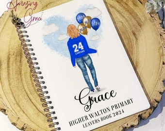 Personalised school leavers book, primary school leavers 2024, customised leavers book, leavers hoodies 2024, cute leavers book