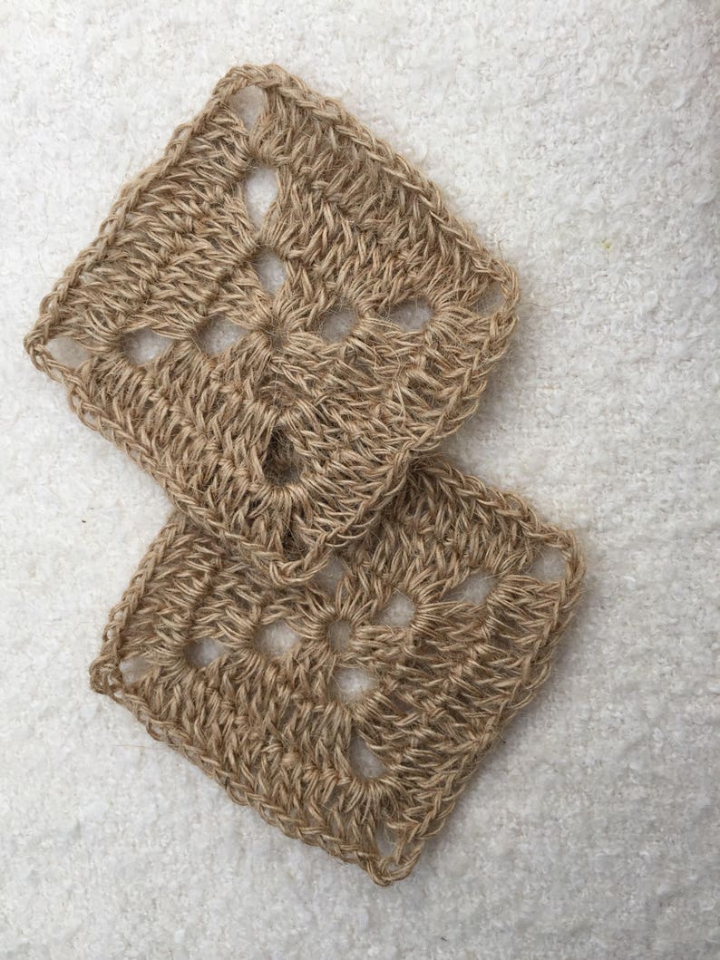 Natural Jute Coasters Crochet Jute Coasters Eco Friendly Set Etsy