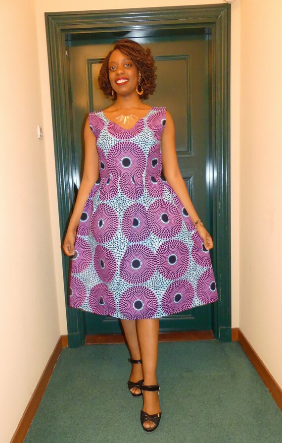 Robe courte wax robe africaine robe wax robe pagne | Etsy