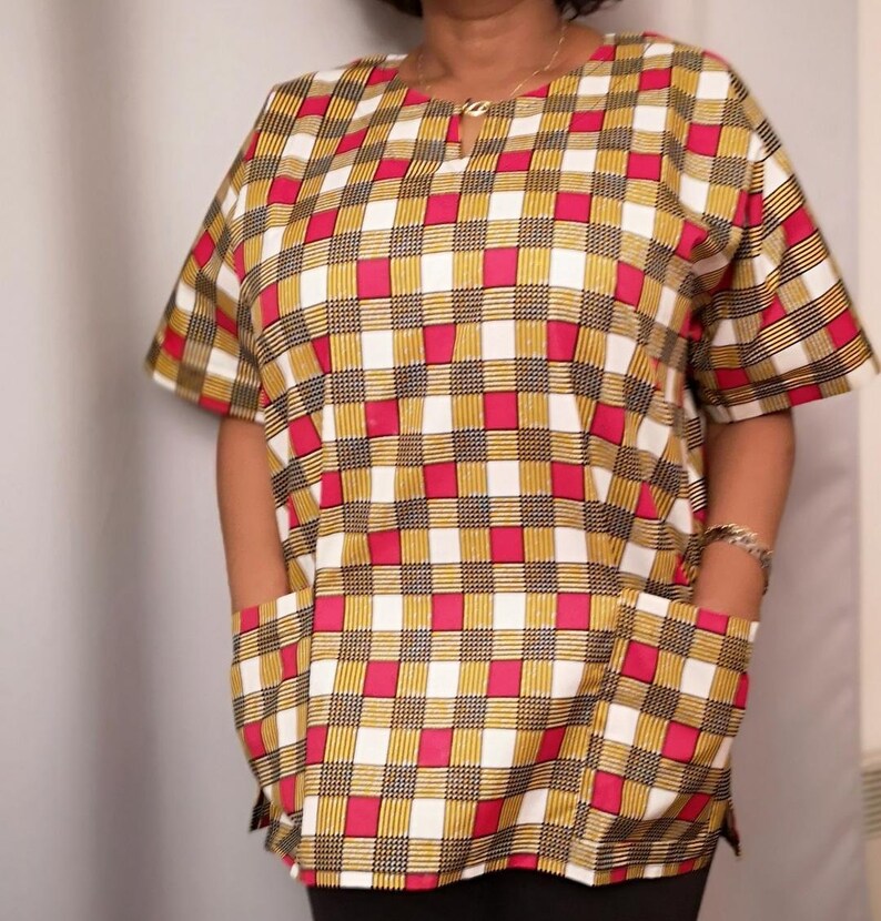 wax print african clothing African print top african tunic african blouse wax african fabric ankara top dashiki top