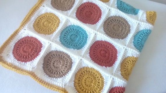 Couverture Plaid Bebe Multicolore Crochetee Main Granny Etsy