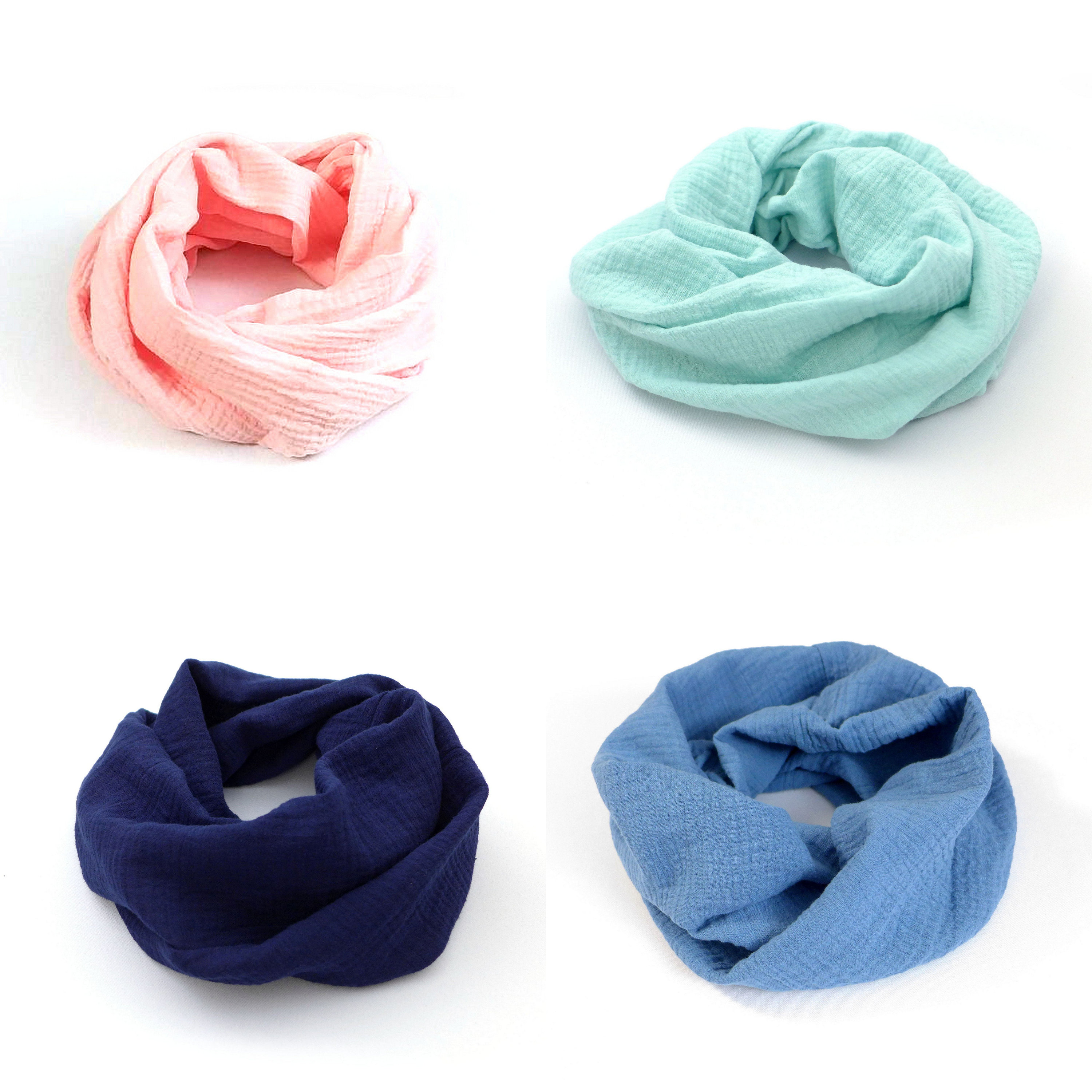 Spring Snood, Lightweight Neck Warmer, Double Cotton Gauze