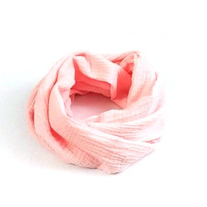 Spring snood, light neck warmer, double cotton gauze, for children or adults image 1