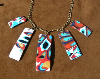 "Yucatan" #collier #necklace #hippiestyle #bijouxethniques #ethnicjewels #yucatan #bijouxamerindiens #boho polymer clay necklace