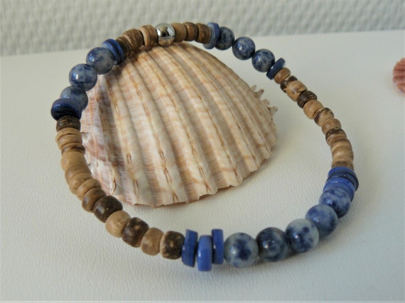 Mens Sodalite Stone Healing Beads Adjustable Bracelet Women Unisex Gift Surfer 