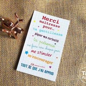 Carte maitresse, Carte Merci image 1