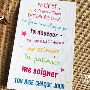 ATSEM carte merci , carte cadeau atsem