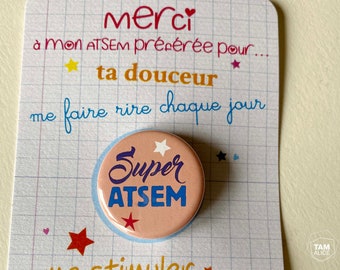 Carte/badge Super Atsem -  badge astem - carte merci