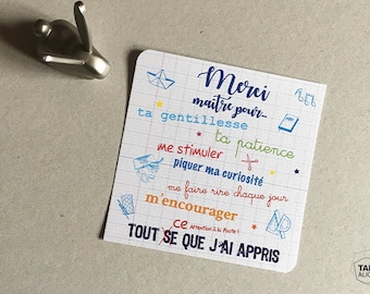 Maitre carte merci