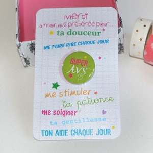 Carte badge AVS , badge avs , carte merci image 1