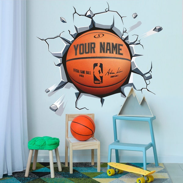Basketball Wall Decal Etsy