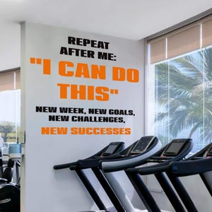 Fitness Wall Decal - Motivational Gym Wall Art for Energy - Workout Decor - 07