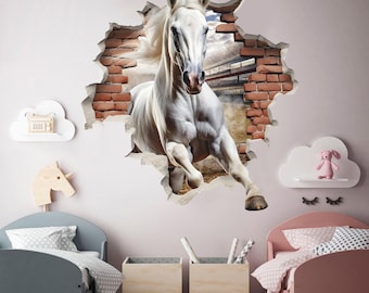 Hengst Wandtattoo - Pferd Wandkunst für Home Decor - Tier Wandsticker