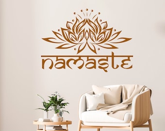 Namaste Autocollant Mural Amovible Décalque Maison /& Bureau Décoration murale Poster