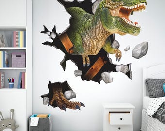 Dinosaur 3D Wall Decal - Tyrannosaurus Wall Art for Kids Room Decor