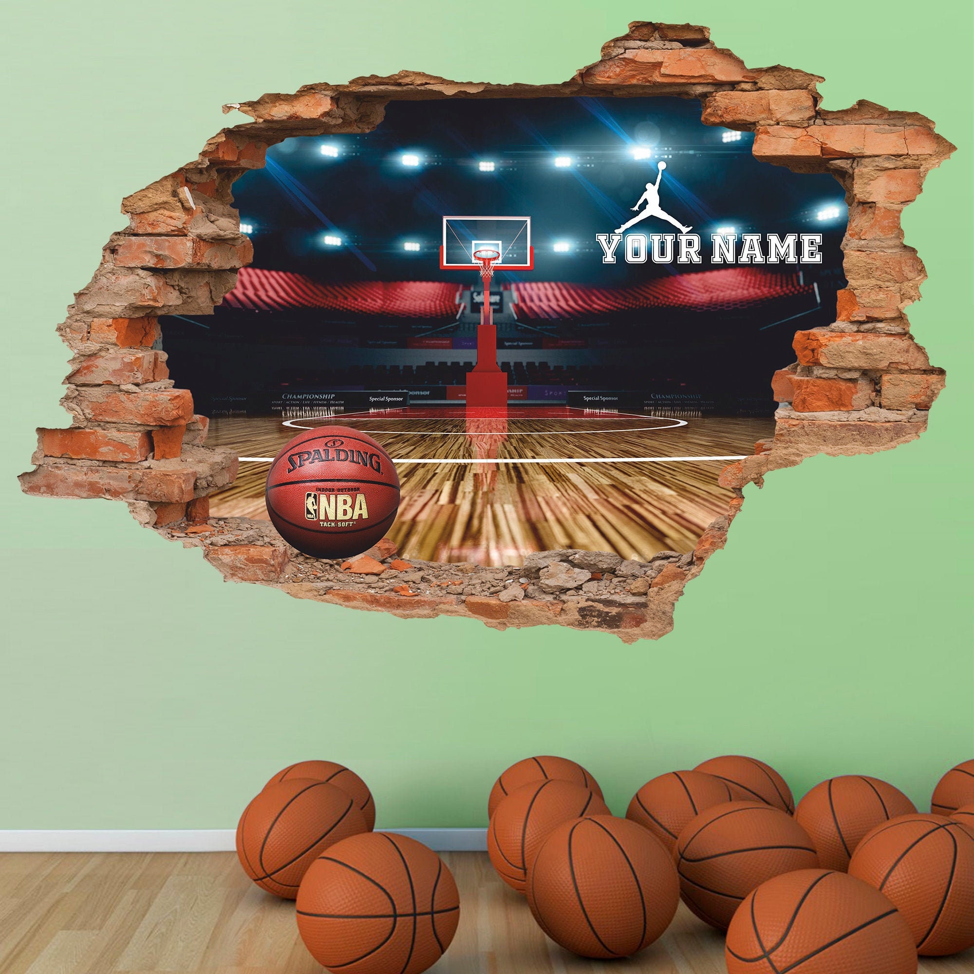 I'd rather be playing Basketball ~ Wall or Window Decal 