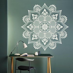Muursticker Rangoli - muursticker Alpona - decoratieve patronen - gebedstekening - tattoo-ontwerp 06