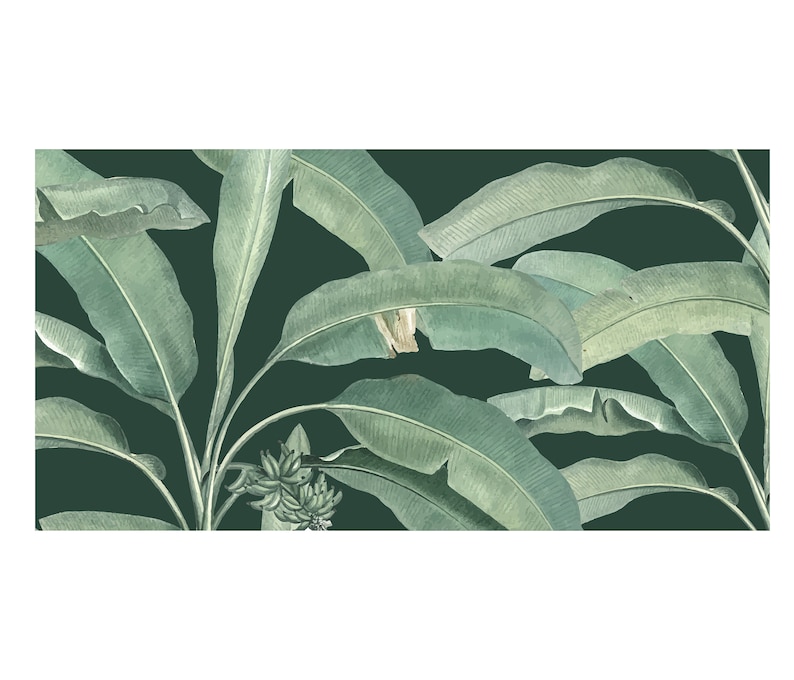 Banana Leaves Wallpaper Banana Tree Wall Mural Bananas Etsy