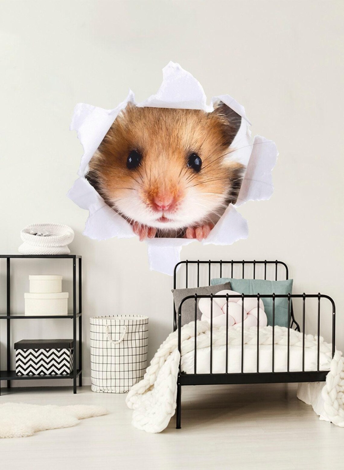 Hamster Wall Decal - Cute Animal Wall Art for Home Decor - Etsy
