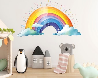 Rainbow Wall Decal for Kids - Colorful Playroom Wall Art - Fun Wall Sticker - 02