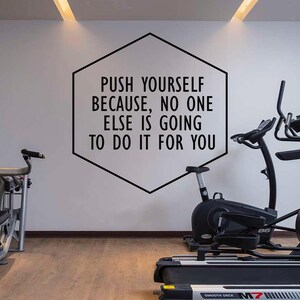 Fitness Wall Decal - Motivational Gym Wall Art Energy Workout Decor - 03