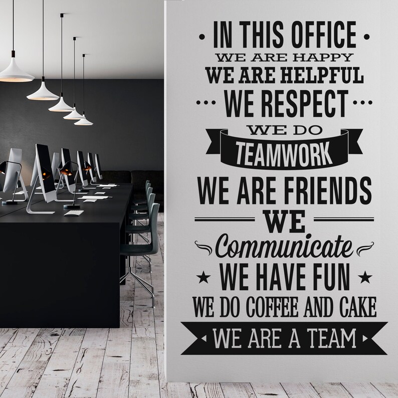 IN THIS OFFICE Wall Sticker Office Wall Decal Decor for Etsy