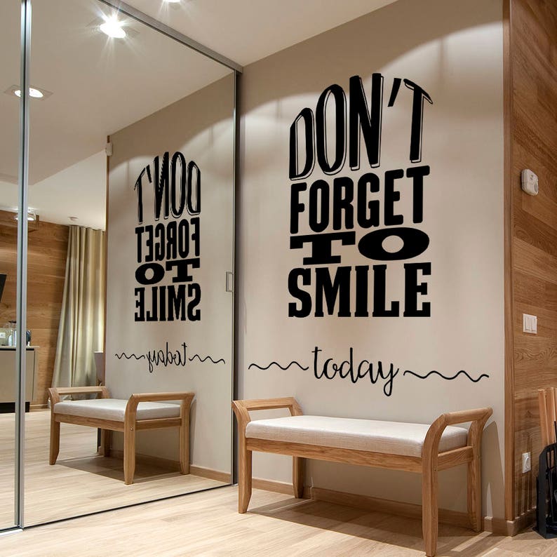 Items Similar To Don't Forget To Smile Today Quote Vinyl Wall Art