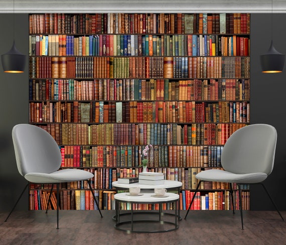 Vintage Bookshelf – trendy wall mural – Photowall