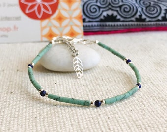 Ethnic bracelet with fine stones, Turquoise, Lapis Lazuli - Nepalmashop Collection
