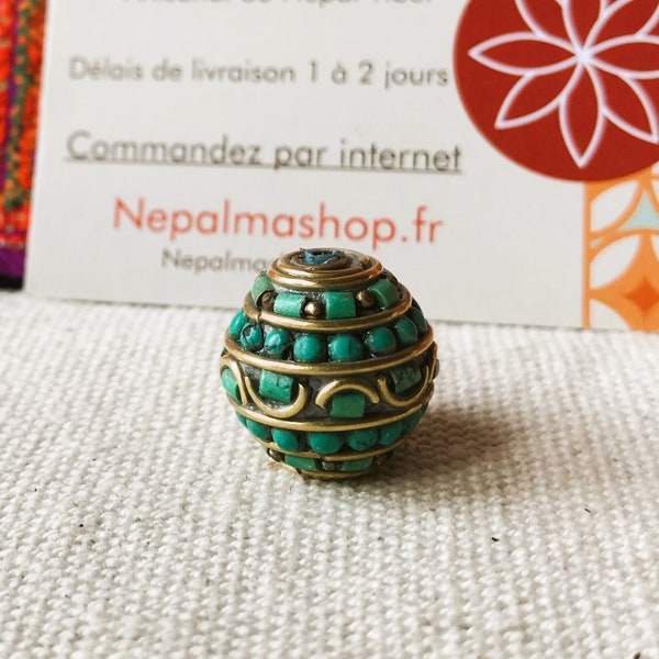 Perle Pierre Turquoise Népal Tibet-Nepalmashop